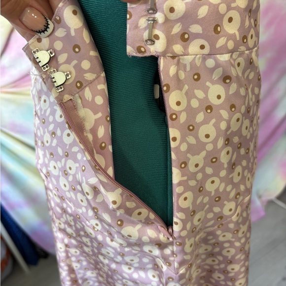 EUC Marc Jacobs A-Line Skirt - Purple and White Abstract Silk Floral size 6 - Picture 4 of 5